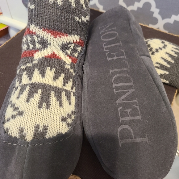 Pendleton Men's Jacquard Wool Knit Homestead Slide On Slipper Gift Tube NWOT - Picture 4 of 7